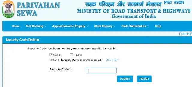 Slot Booking for Driving Licence in Uttar Pradesh & Appointment for driving test